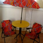 Бебешка вана със стойка и маса с чадър и столчета със забрана за продажба, masa chadyr stolcheta